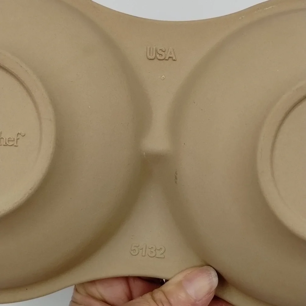 Pampered Chef Double Egg Microwave Cooker Stoneware